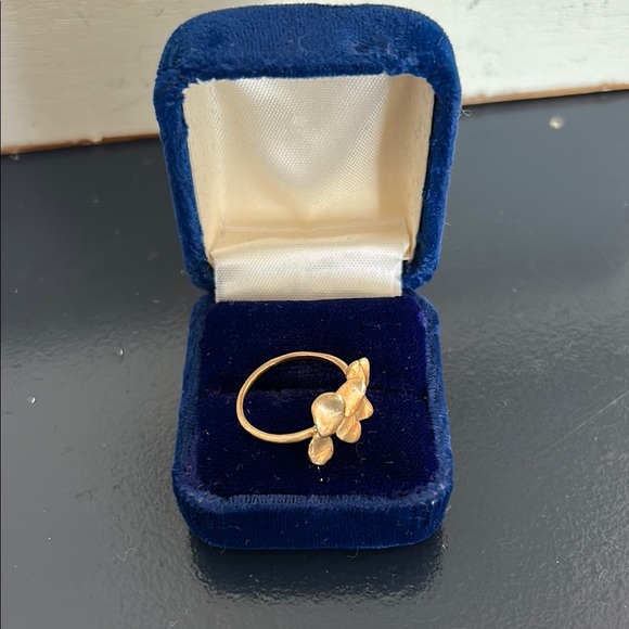 Olive Leaf Gold Vermeil Ring, Handmade - Picture 4 of 8